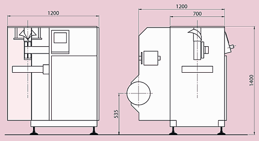 VPZ 140 Layout Dimensions